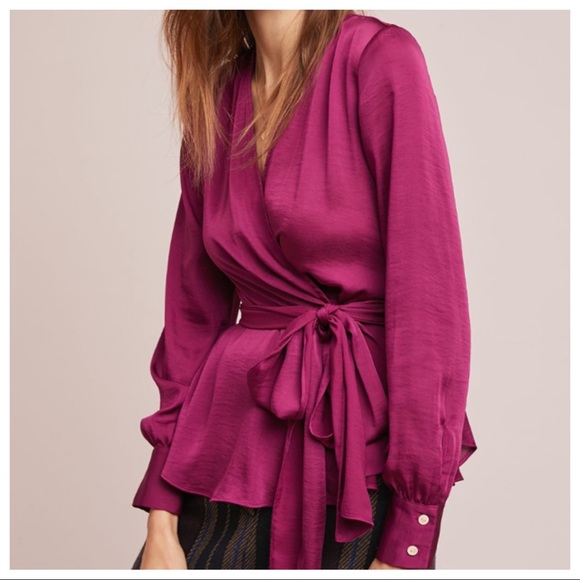 ❌sold❌ Moulinette Soeur Raspberry Brynn Tie Blouse - Picture 8 of 8